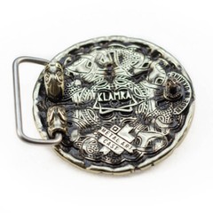 German silver belt buckle Vegvisir, Viking compass buckle, Scandinavian buckle