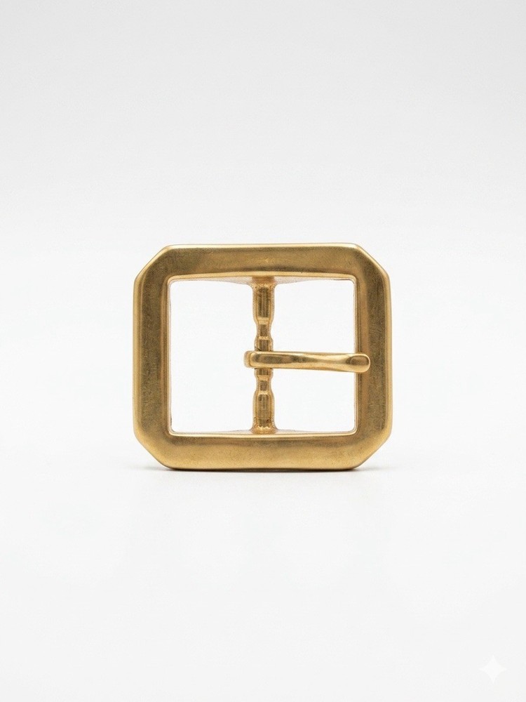 Solid Brass Belt Buckle Replacement Square Heavy Duty Classic Casual Custom