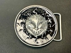 Falling Evil Sun Face – Solar Flare Black Color Belt Buckle By Buckle Rage