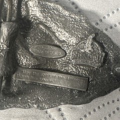 SISKIYOU Buckle Co 1988 Western Arrowhead Eagle Metal Pewter Belt Buckle Z80 USA