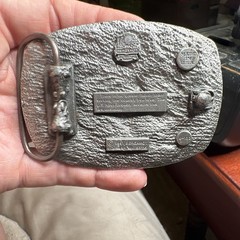 Bergamot U.S. Navy Silver Red Blue Metal Belt Buckle Logo Fits 1.5&Prime; U-132