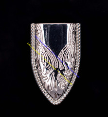 Western Floral Design Heavy Duty Silver Plated Western Cowboy DIY Belt Buckle 1&Prime;