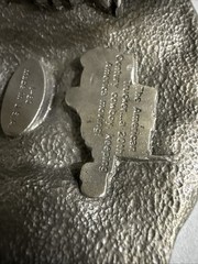 Vintage American Trucker 1998 Pewter Belt Buckle Siskiyou Semi Truck Eagle USA