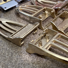 Geometric Belt Buckle non magnetic shiny metal Brass lot 2.5&Prime; x 1 3/8&Prime;