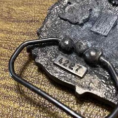Vintage Solid Pewter Tone Ducks Geese Great American Buckle Company Belt Buckle