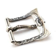 German silver belt buckle Viking Axe, pin type Old Norse Scandinavian military