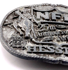Hesston Collectors Belt Buckle 25th Anniversary National Finals Rodeo 1983