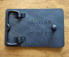 Bastian Laborer’s Local 300 Rectangular Solid Brass Belt Buckle 1913