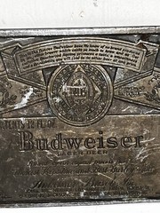 VTG Brass Budweiser Belt Buckle 1970&rsquo;s Classic King Of Beers Anheuser Busch Logo