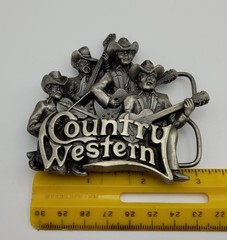Vintage Bergamot Country Western Music Band Guitar USA 3D Belt Buckle 1981