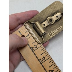 Vintage DA Lubricant Company Belt Buckle Brass Tone Hit Line USA Industrial Logo