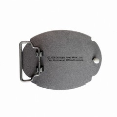 Zion Rootswear Bob Marley Silver Cannabis Leaf Music Belt Buckle Men 2006 Y2K