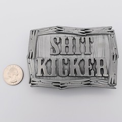 $#!t Kicker Joke Dude Humor Novelty Curse Punk Rebel Pewter Belt Buckle