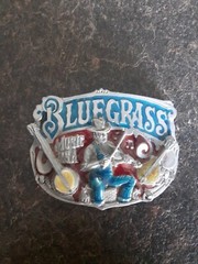 Vintage 1982 Bluegrass Music USA Belt The Great American Buckle Company Buckle