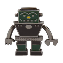 Men Women Silver Metal Fashion Belt Buckle Robot Animation Modern Future Style