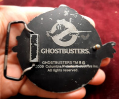 Vintage Ghostbusters 2&Prime; Belt Buckle Used Retro Logo Style Enamel 2009 Columbia