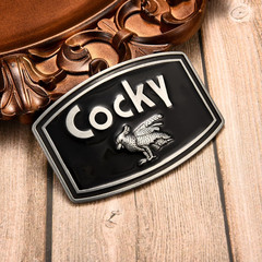 Cocky Belt Buckle Animal Rooster Belt Buckles Men Women, Rectangle Western Booth