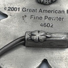 Great American Products 2001 Green Four Leaf Clover Fine Pewter Belt Buckle 4602