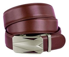 GUBOSS Genuine Cow Leather Belts With Automatic Ratchet Medium, Brown