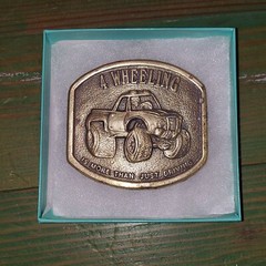 Vintage 1976 4 Wheeling is More Than Just Driving Belt Buckle – Brass