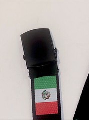 Flag Mexican canvas Belt Buckle