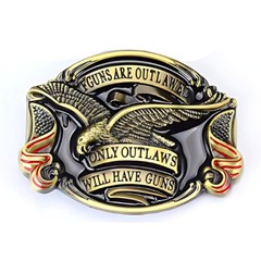 Second Amendment Buckle and Belt Set, Classic American Biker Accessory