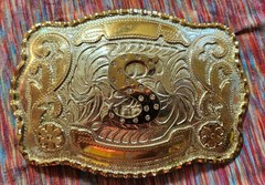 Belt Buckle Intital S In Gold And Silver