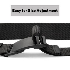 maikun Mens Nylon Plastic Buckle Belt, Casual Web X-Large (39 »-42 »), Black