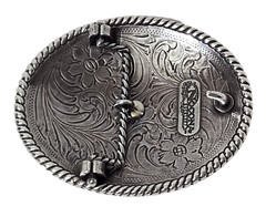 Nocona Belt Buckle Cowboy Horse Prayer Silver-toned Religious Rodeo Leather Belt