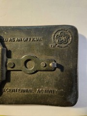 VINTAGE 1976 **BICENTENNIAL WAGON TRAIN** COMMEMORATIVE BELT BUCKLE