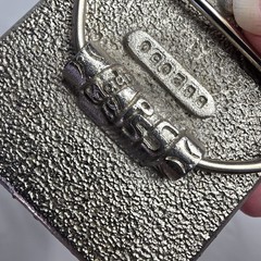 Vintage Treble Clef Belt Buckle Glitter Enamel Silver Tone Heavy Quality Made
