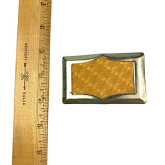Vintage Unbranded 3D Optical Illusion Metal Belt Buckle
