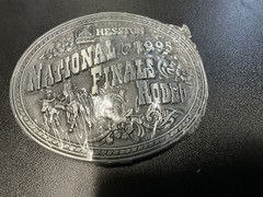 Vintage 1995 Hesston National Finals Rodeo Men’s Women’s Belt Buckle Mint Sealed