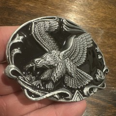 Motorcycle Belt Buckle Bald Eagle American Yellowstone Metal Collector Rodeo