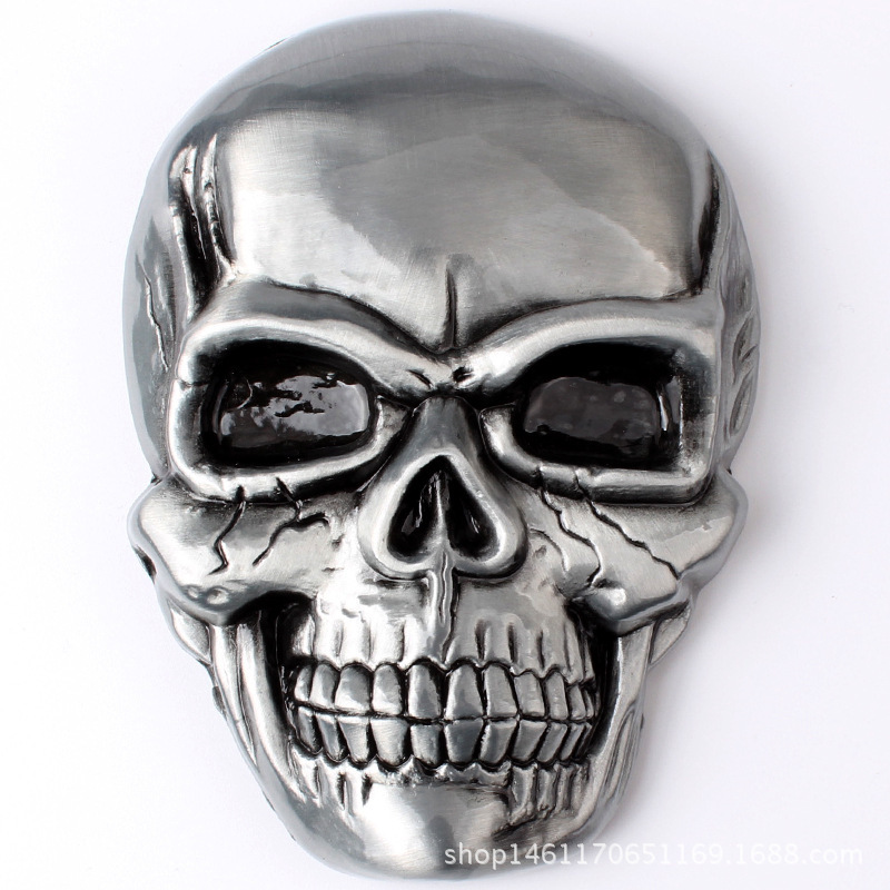 Skull Men&rsquo;s Belt Buckle Western Cowboy Native American (SK-01)