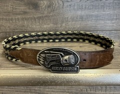 Lot Of 3 Harley-Davidson Flying Piston Shield lone Star Wings Belt Buckles