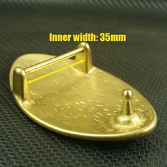 Solid Brass Oval shaped Western Belt Buckle Belt Buckle for 1.25&Prime; Belt Z521