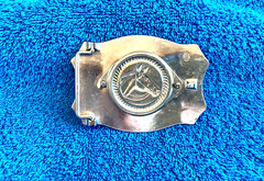 WESTERN BELT BUCKLE Silver Metal HORSE OR COIN MEN S ACCESSORIES CLASSIC LOOK