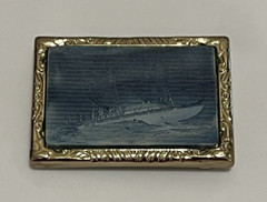 VTG Incolay Studios 1976 ships Nautical belt Buckle Sailboats ships Boats USA