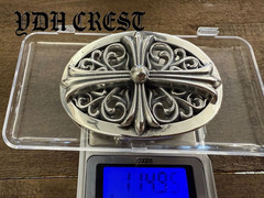 Gothic Cross Belt Buckle Silver Tone Ornate Oval Biker 4.1oz【CCKRO】