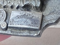 1987 Siskiyou Buckle Co Belt Buckle Machinist R-50 Williams Oregon USA