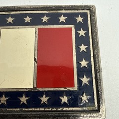 French National Flag Belt Buckle 3.25&Prime;x2.25&Prime;