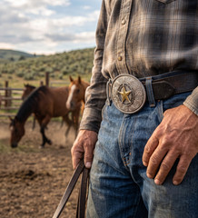 Lone Star Belt Buckle Sheriff Badge Men Women Rodeo Western New Big Texas Style