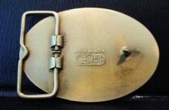 Harcin County Savings Bank Iowa Brass Belt Buckle 1993 Vintage Collectible