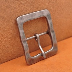 Heavy Duty Solid Antique Silver Center Bar Belt Buckle Fits 1-1/2&Prime; Leather Belts