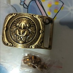 Men&rsquo;s solid pure brass embossed plate belt buckle head casual smooth buckle