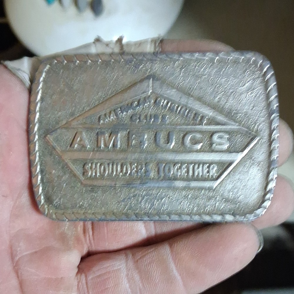 Spec Cast Inc. Silver Metal Western Occupational Belt Buckle 1.5in Logo Accent