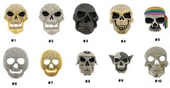 Skull Belt Buckle Halloween Party Costume New Men Women Skeleton Fashion Cosplay