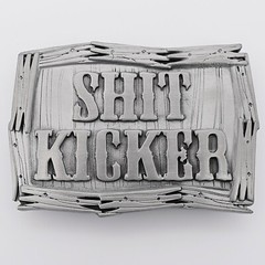 $#!t Kicker Joke Dude Humor Novelty Curse Punk Rebel Pewter Belt Buckle
