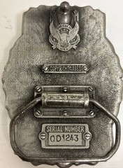 Vintage 1983 Great American Buckle Co. Pure Pewter Bald Eagle Belt Buckle